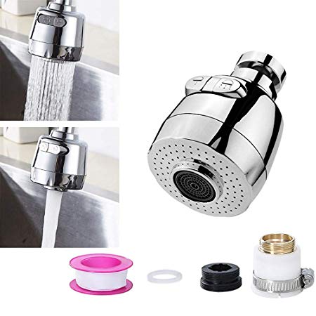 U2C Kitchen Sink Faucet Spray Head 360°Swivel Pull-Out Spray Head Replacement Part Deluxe Internal Thread Nozzle Filter Adapter Water Saving Tap Bubbler Connector Aerator Diffuser Kitchen Accessories