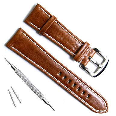 OliBoPo Handmade Vintage Replacement Leather Watch Strap/Watch Band