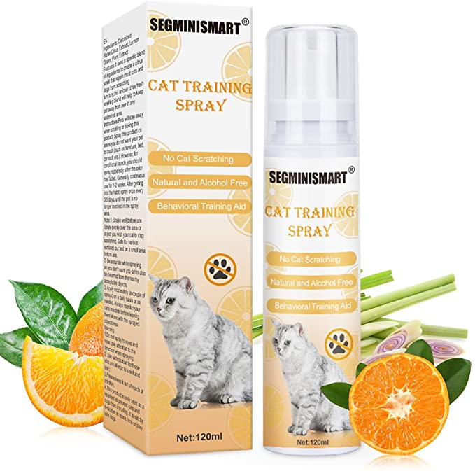 SEGMINISMART Cat Scratch Deterrent Spray, Cat Training Spray, Cat Scratching Training Spray, Suitable for Plants, Furniture, Floors