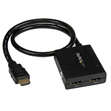 StarTech.com ST122HD4KU 4K HDMI 2-Port Video Splitter Built-In HDMI Source Cable