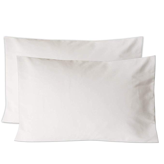 ALCSHOME Queen Pillowcases, 2 Pack Ultra Soft Microfiber Premium Quality, 20"x30", White