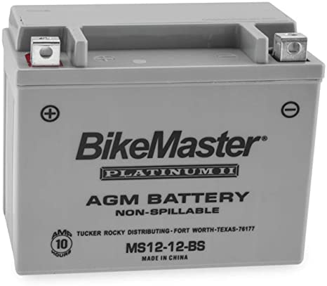 BikeMaster AGM Platinum II Battery MS12-12-BS