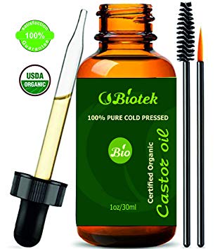 Premium Pure Organic Castor Oil-100% Cold Pressed USDA Certified Growth Eyelashes & Eyebrows, Hair. Best Skin Moisturizer, Reduces Acne...1 oz (30ml) Satisfaction Guarantee.