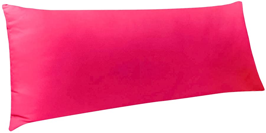 NTBAY Body Pillow Cover, Pillowcases, 100% Brushed Microfiber, Soft and Cozy, Envelope Closure, for Adults Pregnant Women, 20" x 54", Magenta