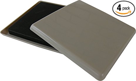 Shepherd Hardware 3956 5-Inch Reusable, Square, Slide Glide Furniture Sliders, 4-Pack