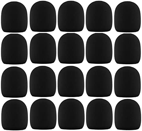 30 Pack Foam Microphone Cover Thick Handheld Stage Mic Windscreen. (Black)