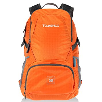 TOMSHOO 30L Ultra Lightweight Water-resistant Nylon Outdoor Backpack Travel Trekking Foldable Bag