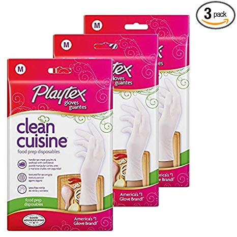 Playtex CleanCuisine Disposable Gloves Medium - 30-Count Package (Pack of 3)