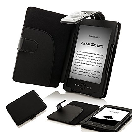 Forefront Cases Kindle 4 September 2012 (Non Touch Screen) Case Cover with LED NIGHT READING LIGHT For Amazon Kindle 4 / Wi-Fi 6" / September 2012 / Kindle 4 WiFi