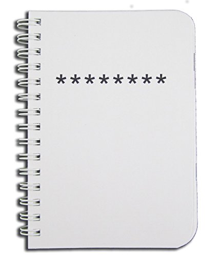 BookFactory Password Journal / Password Organizer / Password Book / Password Keeper, 120 Pages, 3 1/2" x 5 1/4", Durable Thick Translucent Cover, Wire-O Binding (JOU-120-MCW-A-(Password))
