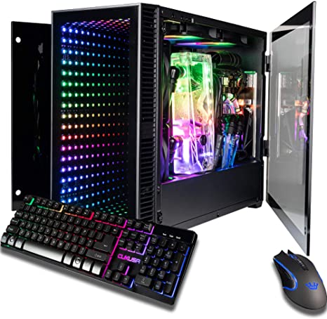 CUK Continuum Mini Monoblock Open Loop Gaming PC (Intel i9-9900KF, 32GB RAM, 2TB NVMe SSD   2TB HDD, NVIDIA GeForce RTX 2080 Ti, 650W Gold PSU, Z390 Motherboard) Tiny RGB Gamer Desktop Computer