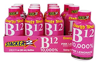 Stacker 2 Pink Lemonade B12 Energy Shot (12 Pack)