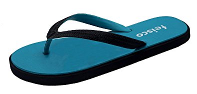 Feisco Men's Top Quality Rubber Flip Flops Thong Sandal Beach Slipper