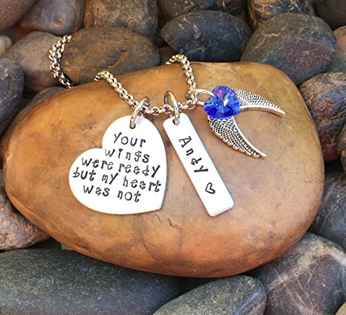 Your Wings Were Ready But My Heart Was Not Memorial Necklace | Memorial Jewelry | Loss Of A Loved One Necklace | Loss Of A Loved One Jewelry