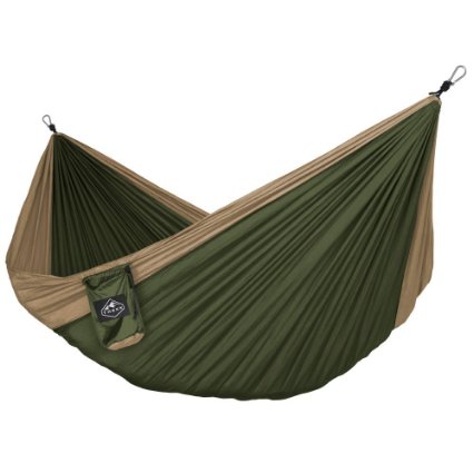 Outdoor Double Compact Nylon Camping Hammock | Two Person Hammock with Straps & Steel Carabiners | Portable, Strong, & Lightweight Hammocks | Professional Camp Hammock| Lifetime Warranty by Trekk