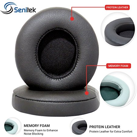 Solo2 Memory Foam Ear Cover Protein Leather Ear Cushion Replacement Parts Earpads for Beats Solo 2 Earpad On-Ear Headphone Ear Cups