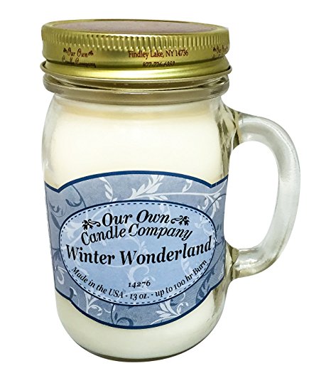 Winter Wonderland Scented 13 Ounce Mason Jar Candle By Our Own Candle Company