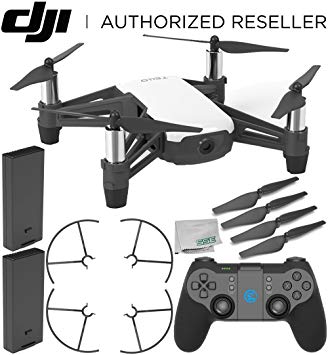 Ryze Tello Quadcopter Drone with HD Camera and VR - Powered by DJI Technology and Intel Processor with GameSir T1d Bluetooth Gaming Controller Essential Bundle