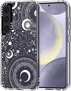 MOSNOVO Case for Samsung Galaxy S24 Plus, [Buffertech 6.8ft Military-Grade Drop Protection] [Anti Peel Off Tech] Clear TPU Bumper Phone Case Cover Design - Constellation