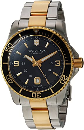 Victorinox Men's Maverick Swiss-Quartz Watch with Two-Tone-Stainless-Steel Strap, 22 (Model: 249125)