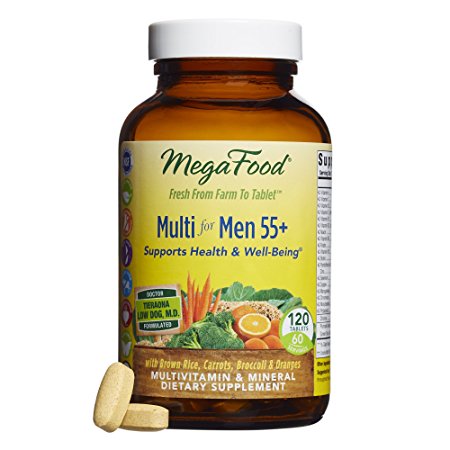 MegaFood - Multi for Men 55 , A Balanced Whole Food Multivitamin, 120 Tablets