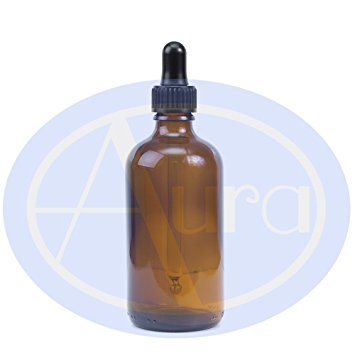 100ml AMBER GLASS Bottle with GLASS Pipette. Essential Oil / Aromatherapy Use
