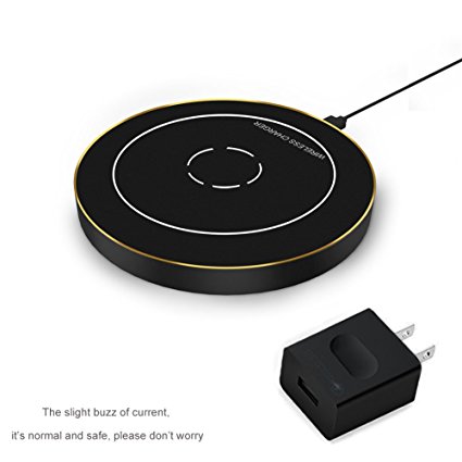 Fast Wireless Charger, Gomeir QI Wireless Charging Pad, 7.5W for iPhone X, iPhone 8 / 8 Plus, 10W for Samsung Galaxy S8, S8 Plus (QC3.0 Adapter Included)