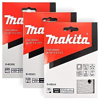 Makita 30 Piece - 4.5" Multi-Grit Sanding Paper Set for 4.5" Finishing Sanders - Complete Sanding Set for Wood & Plastic - 80-240 Grits