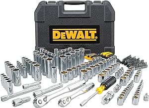 DEWALT Mechanics Tool Set, 1/4", 3/8", 1/2" Drive Tools, Sockets and Ratchets, 200 Piece (DWMT45007)