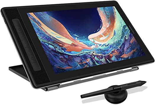 2022 HUION Kamvas Pro 13 2.5K QHD Graphics Monitor Drawing Tablet with Screen QLED Full Lamination 145% sRGB Battery-Free Stylus PW517 for Windows PC, Mac, Android, 13.3inch Pen Display