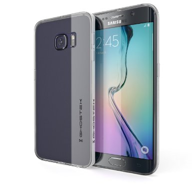 Galaxy S6 Edge Case Ghostek Cloak Series for Samsung Galaxy S6 Edge Slim Premium Protective Hybrid Impact Armor Hard Cover Carrying Case  Lifetime Warranty Exchange  Aluminum Bumper  Clear TPU  Ultra Fit White