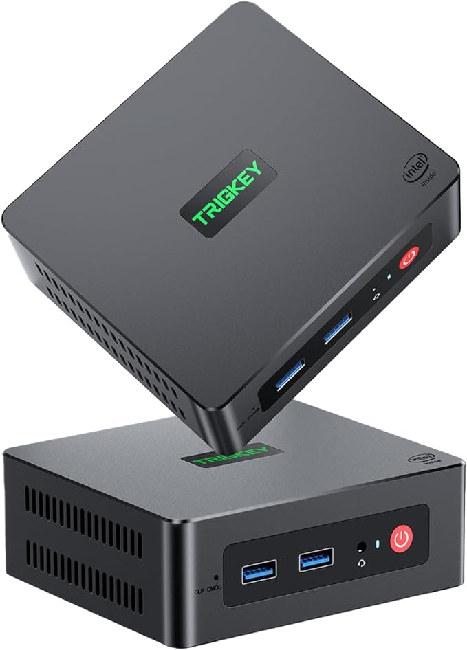 TRIGKEY Mini PC Intel Alder Lake-N100 Desktop Computer (Up to 3.4GHz) 16G DDR4 500G SSD Green G4 Low-Power Business Computer/WiFi 6/BT5.2/Dual 4K HD Display