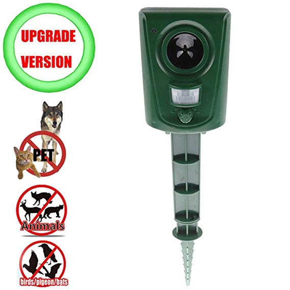 Animal cat Repeller, Humane Ultrasonic Pest Control Repellent PIR Sensor Alarm with Ultrasonic Sound, Motion Sensor, Waterproof