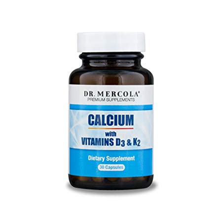 Dr. Mercola Calcium with Vitamins D3 and K2-30 Capsules