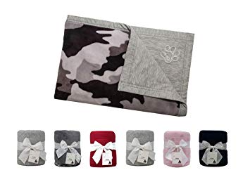 MFG DESIGN Reversible Double-Sided Pet Throw Fleece Blanket. Perfect for Home, Couches, Pet Beds, and Anywhere Your Dogs Cats Hangs Out. Super Soft, Warm, Durable and Washable