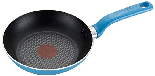 T-fal C96905 Excite Nonstick Thermo-Spot Dishwasher Safe Oven Safe PFOA Free Fry Pan Cookware, 10.25-Inch, Blue