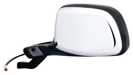 Fit System 61032F Ford Driver Side Replacement OE Style Black Chrome Power Folding Mirror