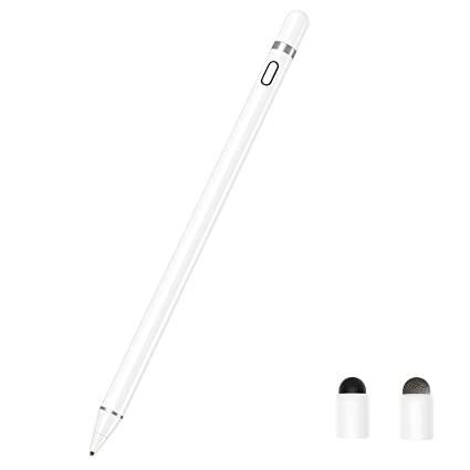 Zspeed Active Stylus Pen, 1.45mm High Precision and Sensitivity Point Capacitive Stylus, for most Touch Screen Device (White)