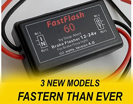 FastFlash 60 LED Brake Flasher Light Strobe SUPER POWERFUL NEW GENERATION 60 watts 12-24V - Fast, for LEDs and INCANDESCENT BULBs - Fast, really FAST!