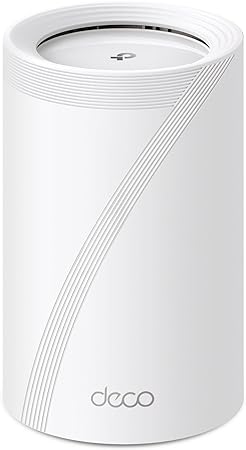 TP-Link Tri-Band WiFi 7 BE10000 Whole Home Mesh System (Deco BE63) | 6-Stream 10 Gbps | 4 × 2.5G Ports Wired Backhaul, 4× Smart Internal Antennas | VPN, AI-Roaming, MU-MIMO, HomeShield (1-Pack)