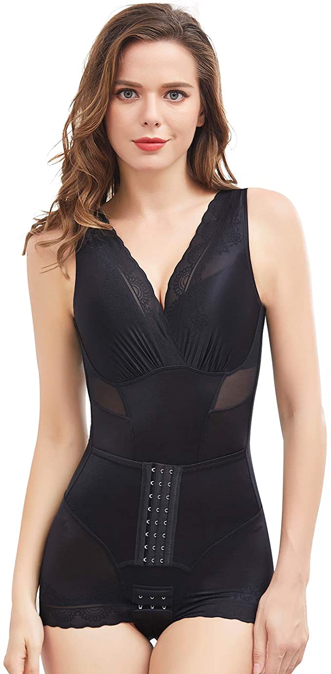 Shymay Women's Lace Bodyshaper Corset Body Briefer Bodysuit Slimming Shapewear