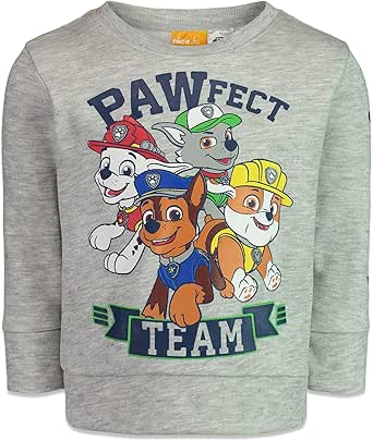 Paw Patrol Rubble Marshall Chase Fleece Sweatshirt Toddler to Big Kid