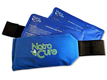 NatraCure Universal Cold Pack Ice Wraps - 2 Pack - (5" x 10" Ice Pack with 24" Nylon Belt Strap)