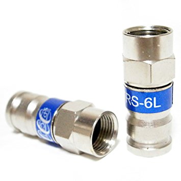 PCT-TRS-6 Universal RG-6 Coaxial Locking Compression Connector - 20 Pack