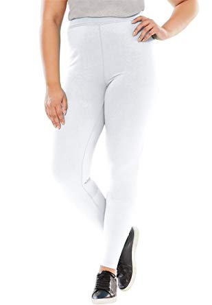 Woman Within Plus Size Stretch Cotton Legging