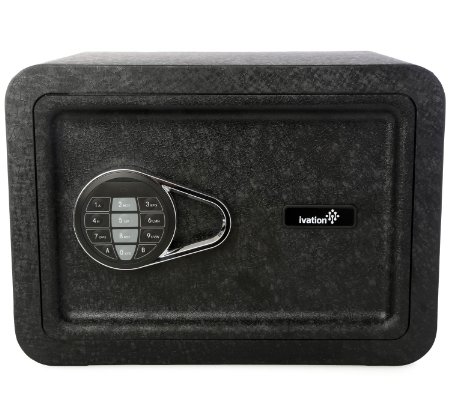 Ivation Electronic Home and Office Safe with Keypad for Pin Code Access - Includes Emergency Override Keys