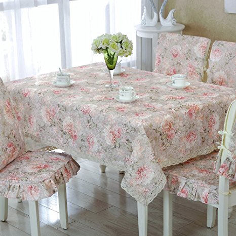 Pink Nancy Hall Various Size Multi-purpose Cloth 43 x 63-inch 45% cotton Rectangular Tablecloth Square Table Cloth Round Table Cloth Cover Tea Table Cloth
