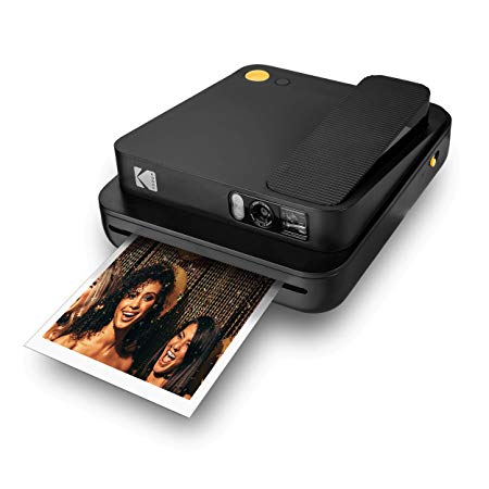 KODAK SMILE Classic Digital Instant Camera with Bluetooth (Black) 16MP Pictures, 35 Prints per Charge – Includes Starter Pack 3.5 x 4.25\" ZINK Photo Paper, Sticker Frames edition