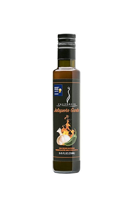 Calivirgin | Jalapeno Garlic Olive Oil | Award-Winning | Flavor-Crushed Agrumato | Organically Grown No Additives