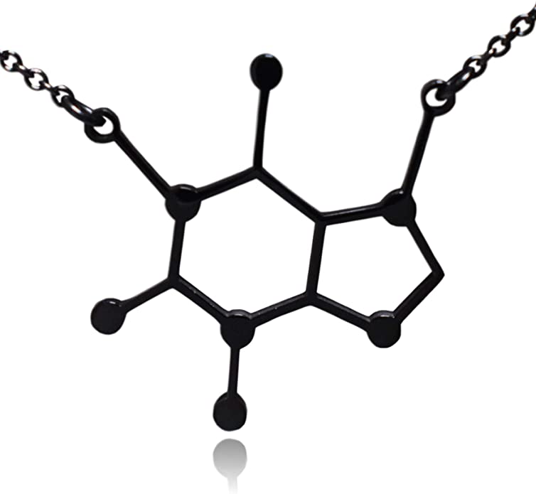 Clayton Jewelry Labs Caffeine Molecule Stainless Steel Necklace